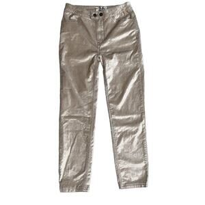 We the Free Sweet Jane Champagne Velvet Ankle Pants Size 26 Waist, 26” Inseam